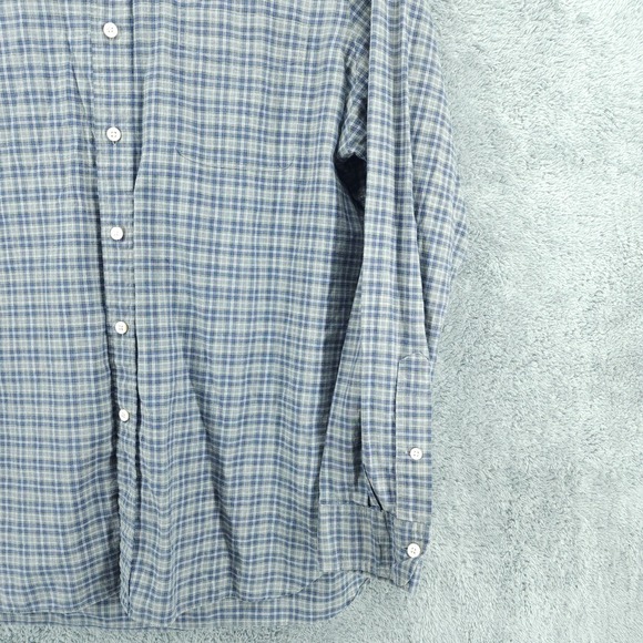 Polo Ralph Lauren Button Down Shirt Mens Large Gray Plaid Long Sleeve - Picture 6 of 11